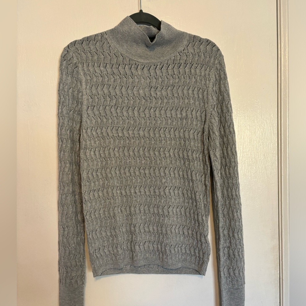NWT! Silver Sparkle Sweater